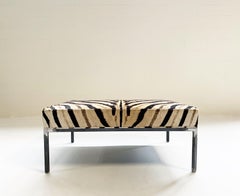 Forsyth Ottoman in Zebra Hide