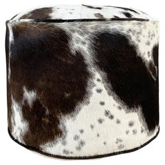 The Forsyth Pouf Ottoman in Tri-Color Cowhide No. 03
