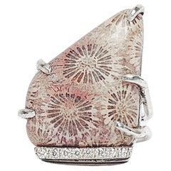 Agatized Coral Ring