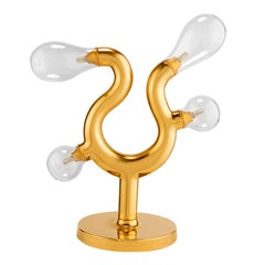 The Four Bulb Gold Plated Murano Glass Table Lamp by Matteo Cibic