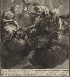 'The Four Evangelists' 1728 Framed Engraving Religious