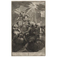 'The Four Evangelists' 1728 Framed Engraving Religious