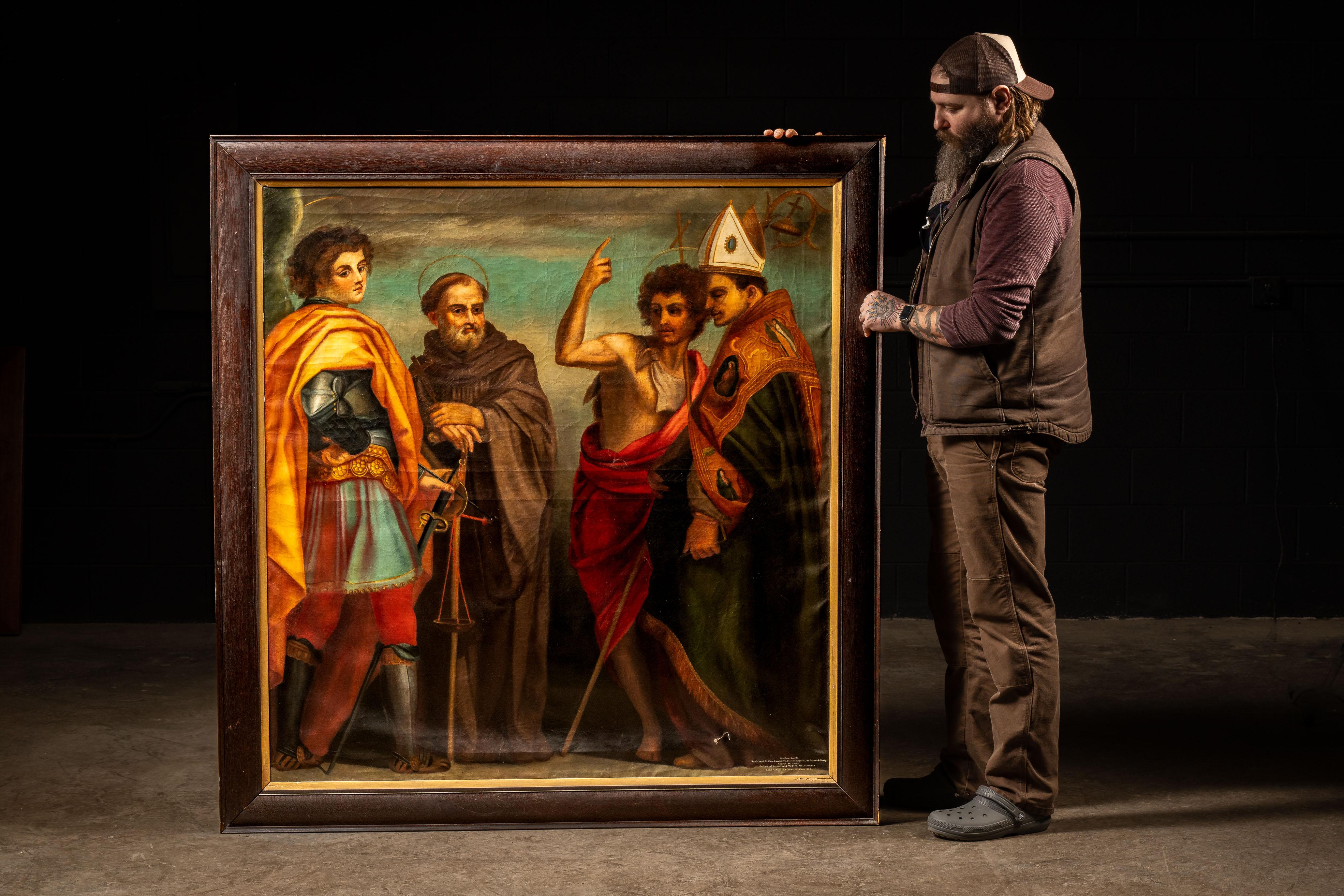 Anfang des 20. Jahrhunderts entstandene Neuauflage eines Werks von Andrea del Sarto aus dem Jahr 1528.
Das fragliche Werk ist ein Ausschnitt aus einem viel größeren Wandgemälde, das seinerseits eine Neuauflage des Vallombrosa-Altars von Pietro