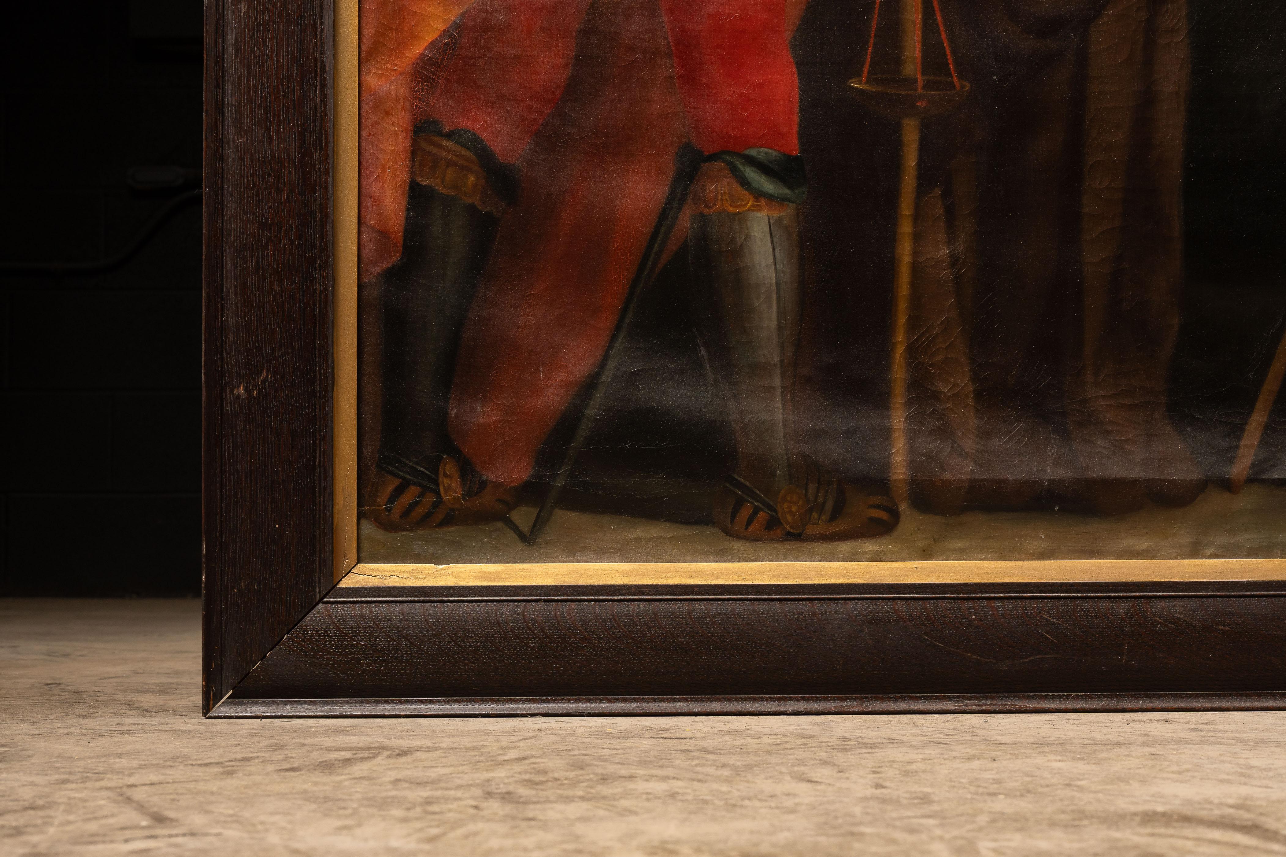The Four Saints   Frühes 20. Jahrhundert Öl auf Leinwand Kloster Gemälde im Angebot 2