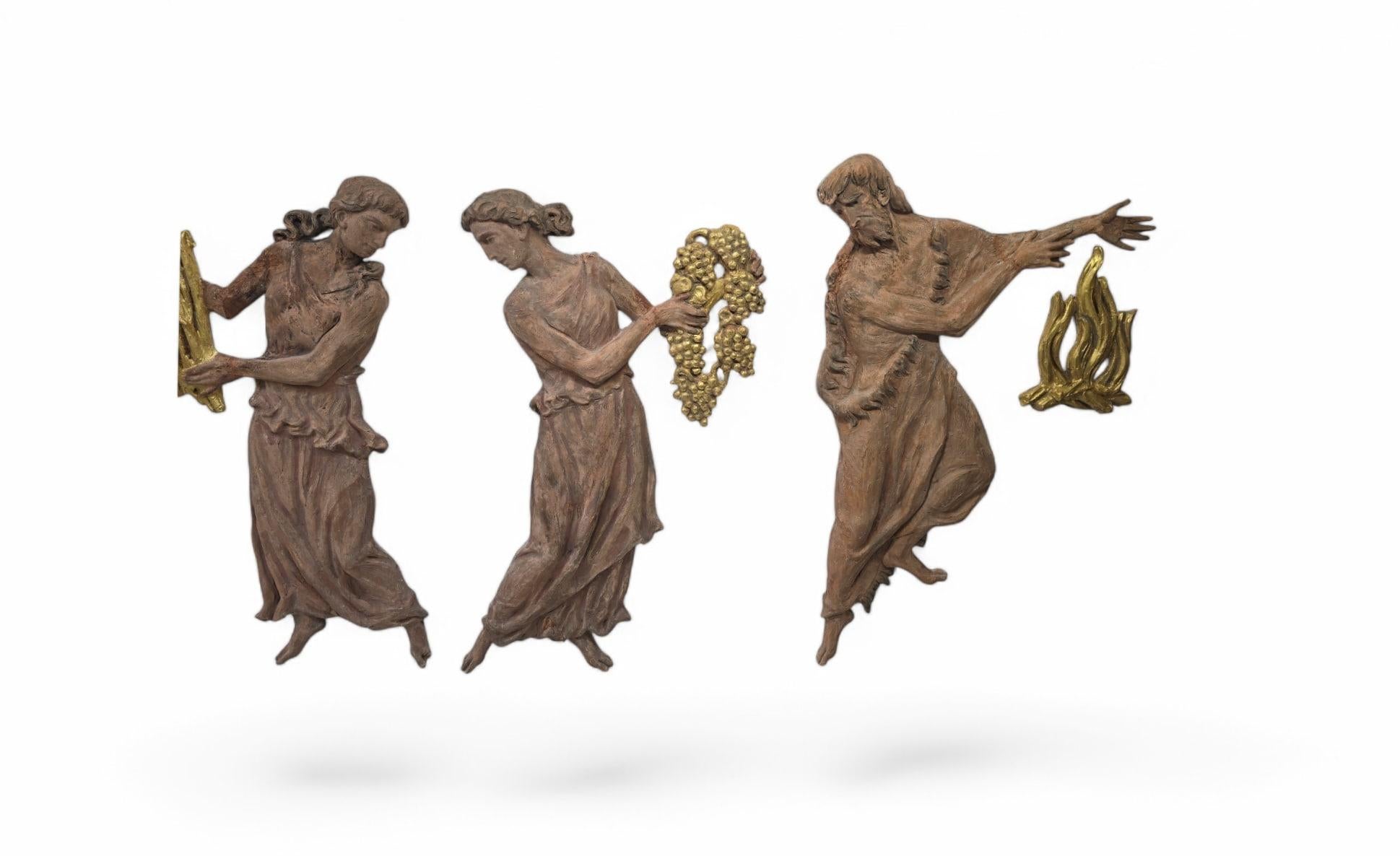 The Four Seasons – 19th Century Terracotta Figures GERMAN 170 CM For Sale 6