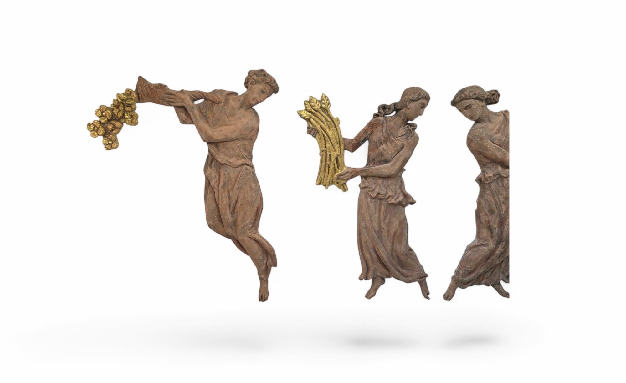 The Four Seasons – 19th Century Terracotta Figures GERMAN 170 CM For Sale 7