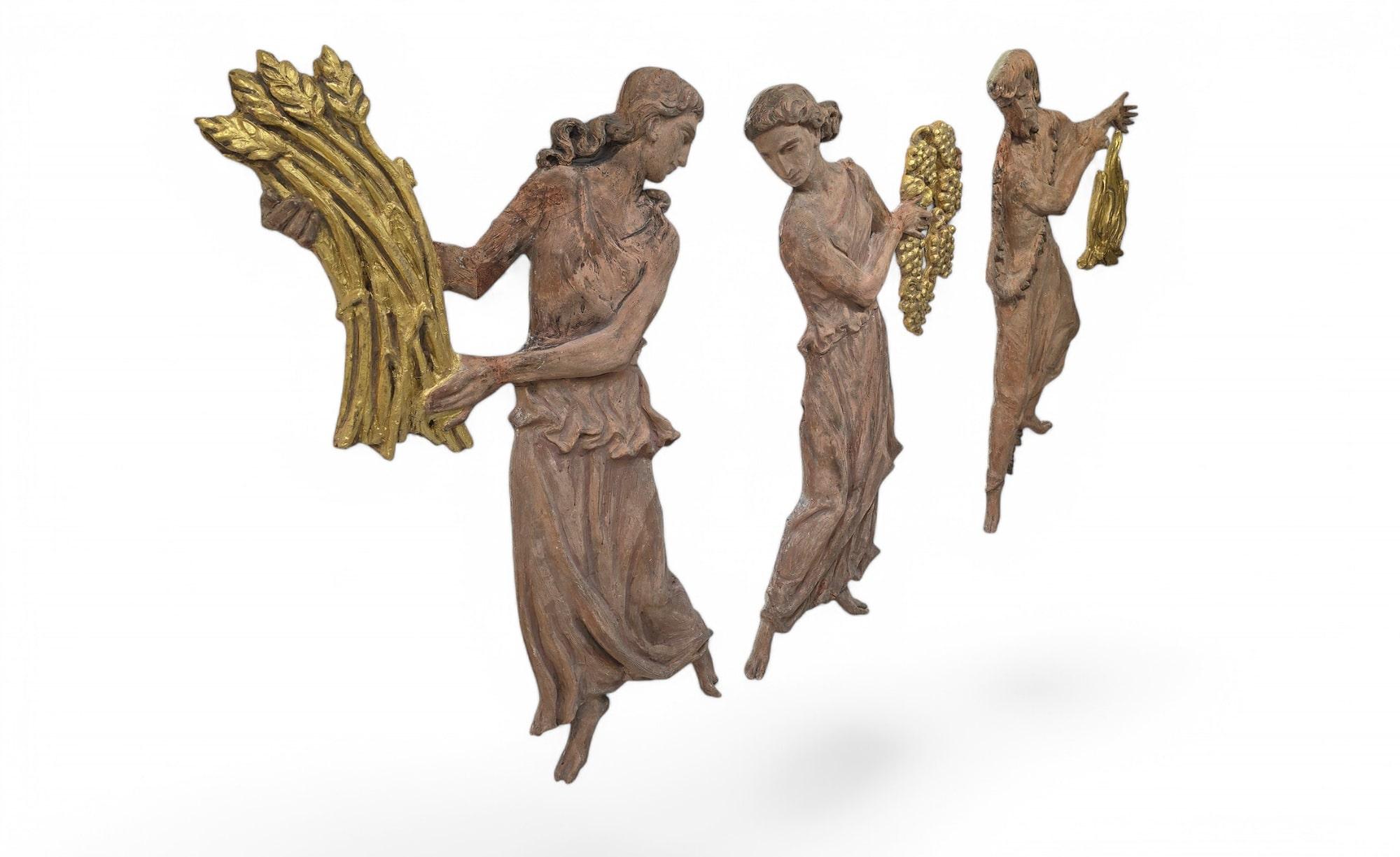 The Four Seasons – 19th Century Terracotta Figures GERMAN 170 CM For Sale 1