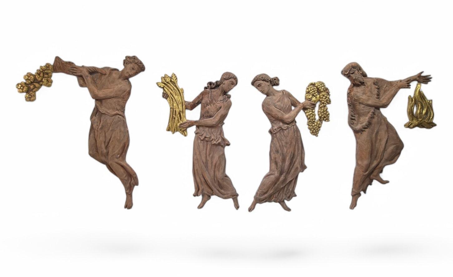 The Four Seasons – 19th Century Terracotta Figures GERMAN 170 CM For Sale 2