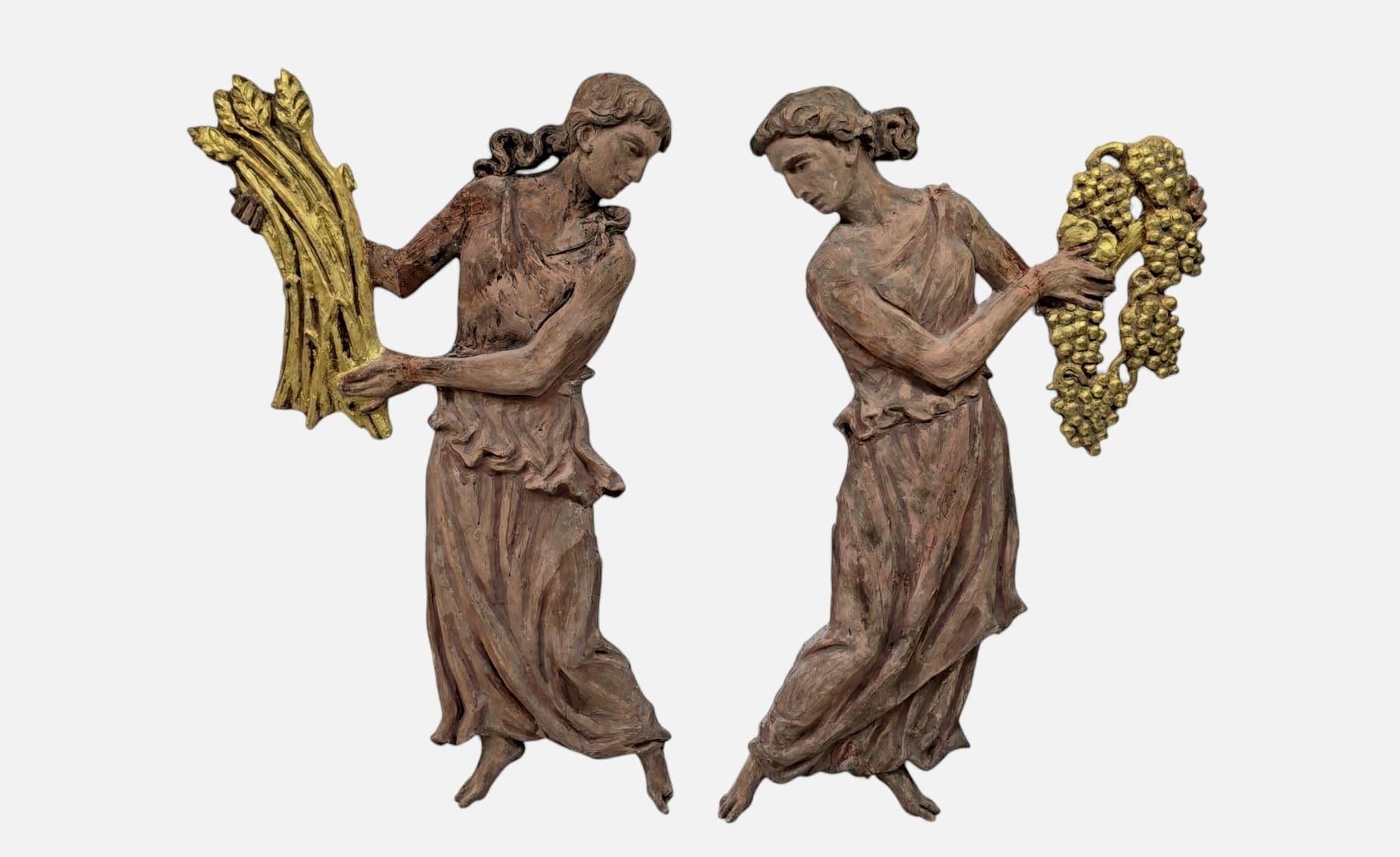 The Four Seasons – 19th Century Terracotta Figures GERMAN 170 CM For Sale 3