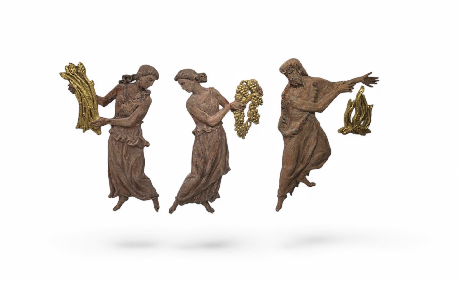 The Four Seasons – 19th Century Terracotta Figures GERMAN 170 CM For Sale 5