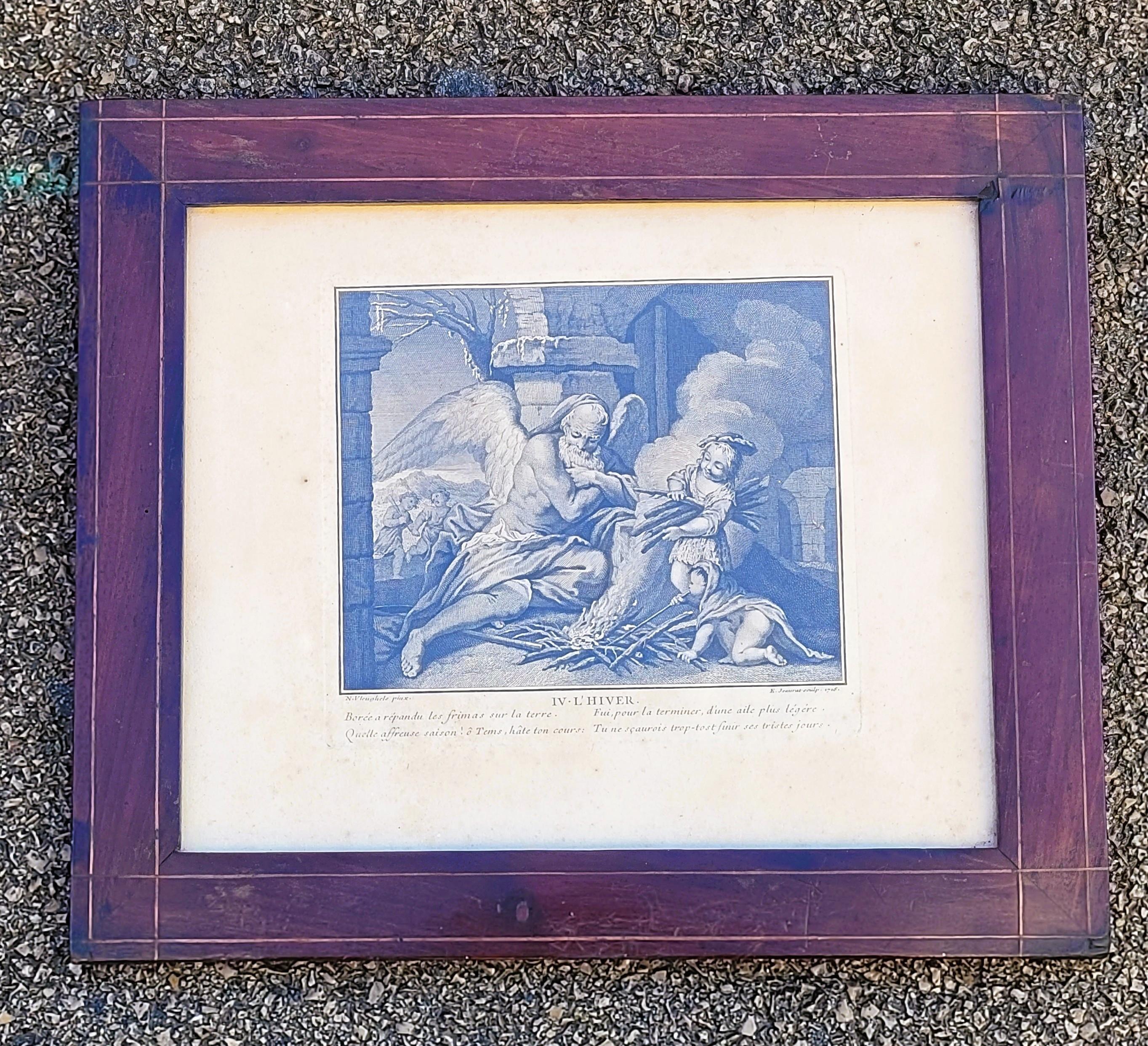 The Four Seasons, Gerahmte Stiche, 19. Jahrhundert im Zustand „Gut“ im Angebot in MARSEILLE, FR