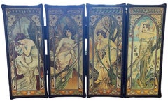 « THE FOUR SEASONS »  École française début 1900 20e siècle Art déco