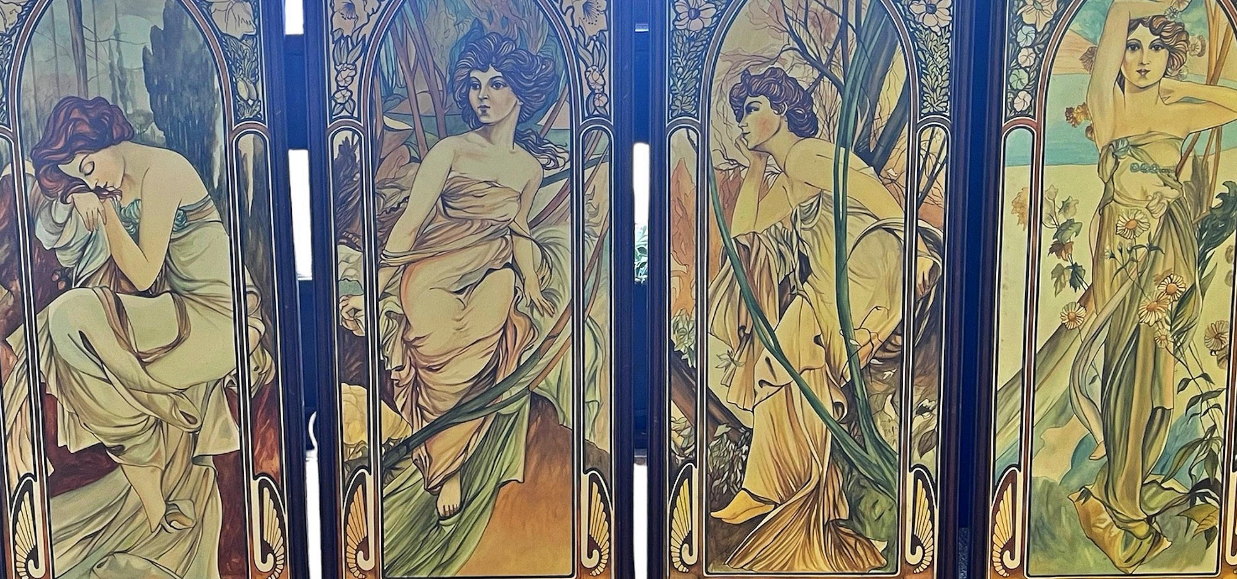 „THE FOUR SEASONS“  Französische Schule, Anfang 1900, 20. Jahrhundert, Art déco im Zustand „Gut“ im Angebot in Madrid, ES
