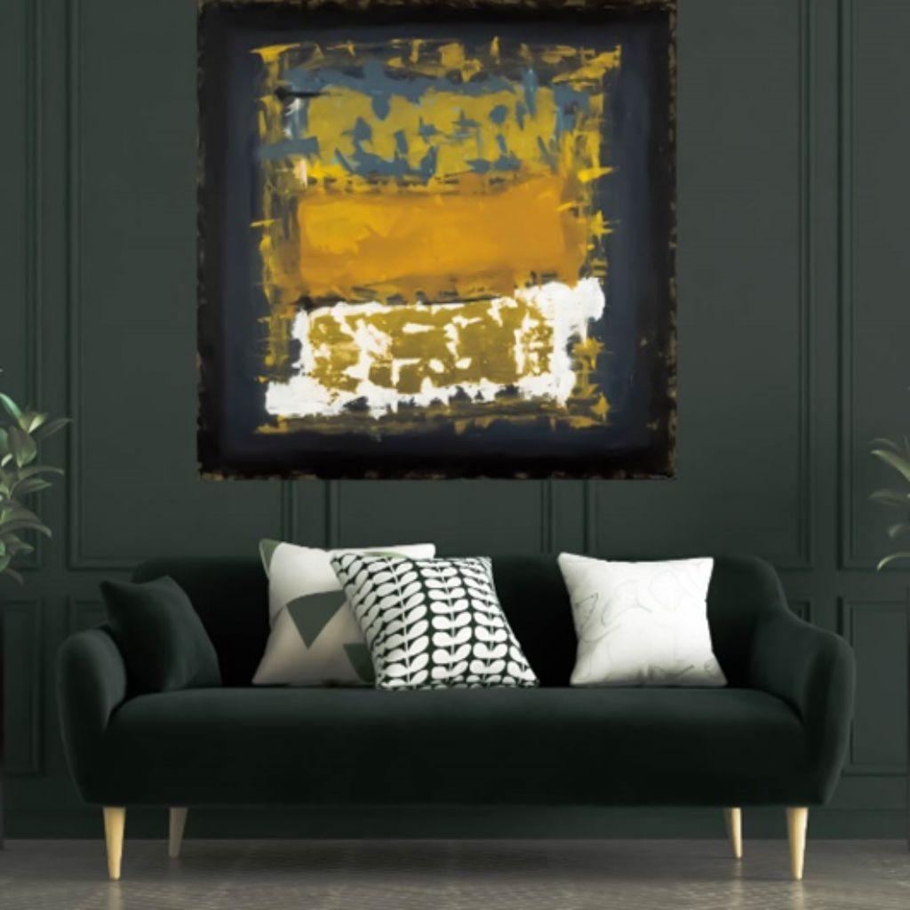 Modern “The Frame” Reproduction print of the original oil painting, Abstract Fine Art For Sale
