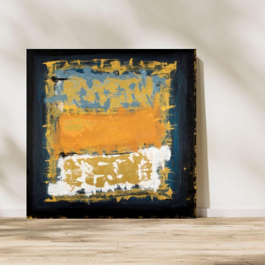 Patinated “The Frame” Reproduction print of the original oil painting, Abstract Fine Art For Sale