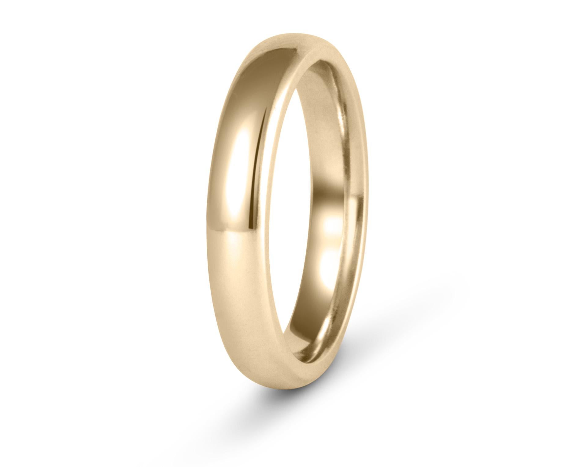 En vente :  Alliance ajustée The Frederick en or jaune 14 carats avec dôme poli 3