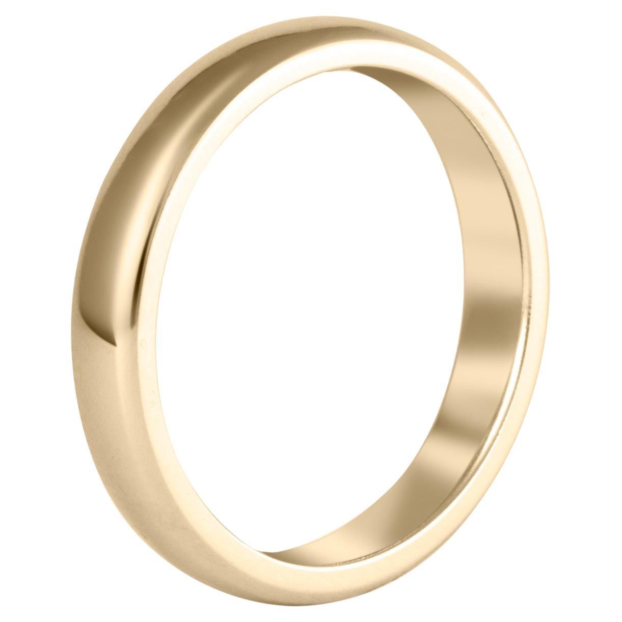 For Sale:  The Frederick: 14K Yellow Gold Polished Domed Comfort Fit Wedding Band