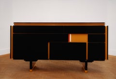 The Free Cabinet in Solid Wood, Plywood, Brass & Gloss Lacquer by Artempo
