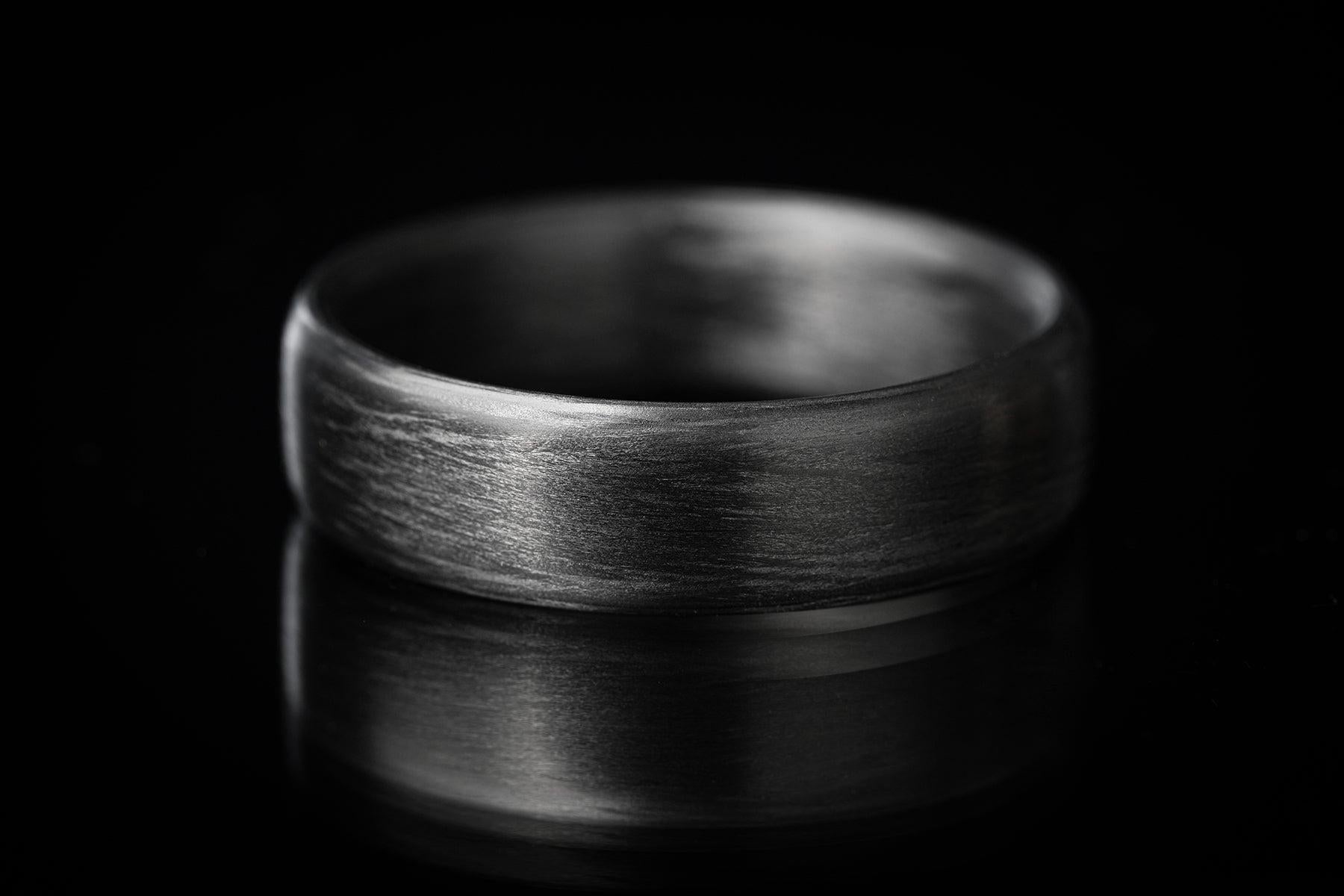 For Sale:  Freeman, Forged Carbon Slight Dome Comfort Fit Wedding Band 2