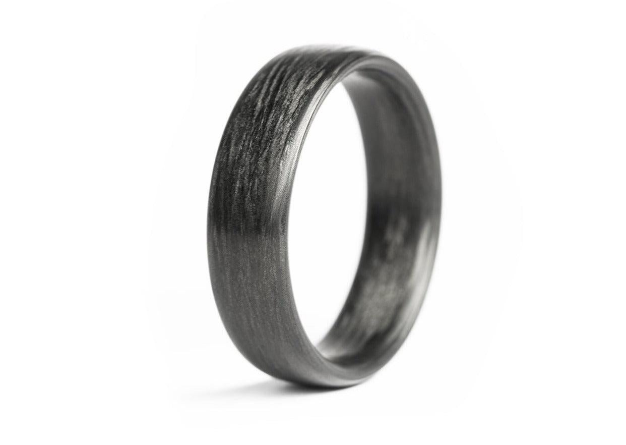For Sale:  Freeman, Forged Carbon Slight Dome Comfort Fit Wedding Band 4
