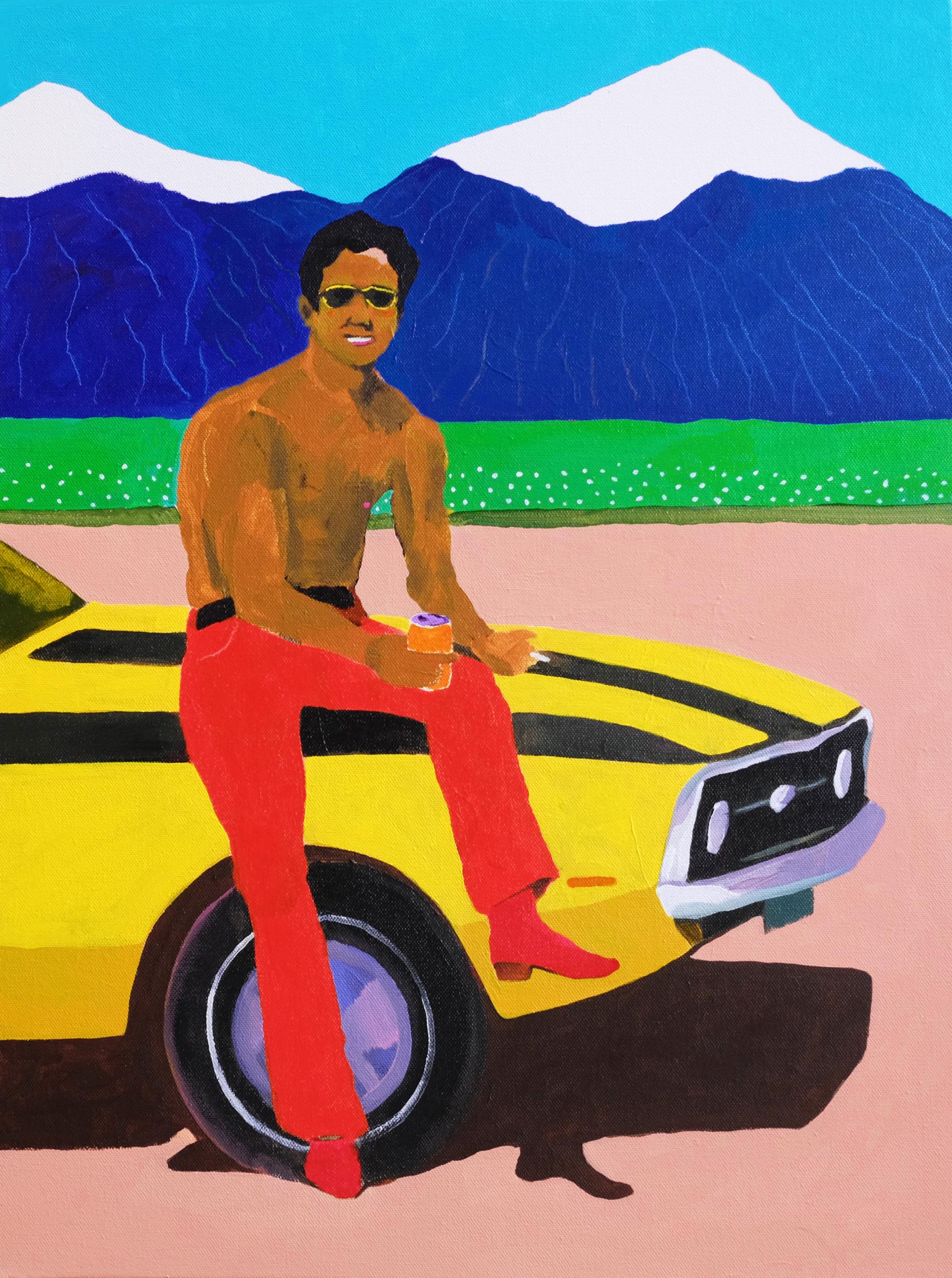 Modern 'The Freeway' Portrait Painting by Alan Fears Pop Art For Sale