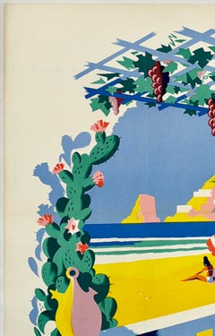 THE FRENCH AND ITALIAN RIVIERA Original Vintage British Railways Travel Poster