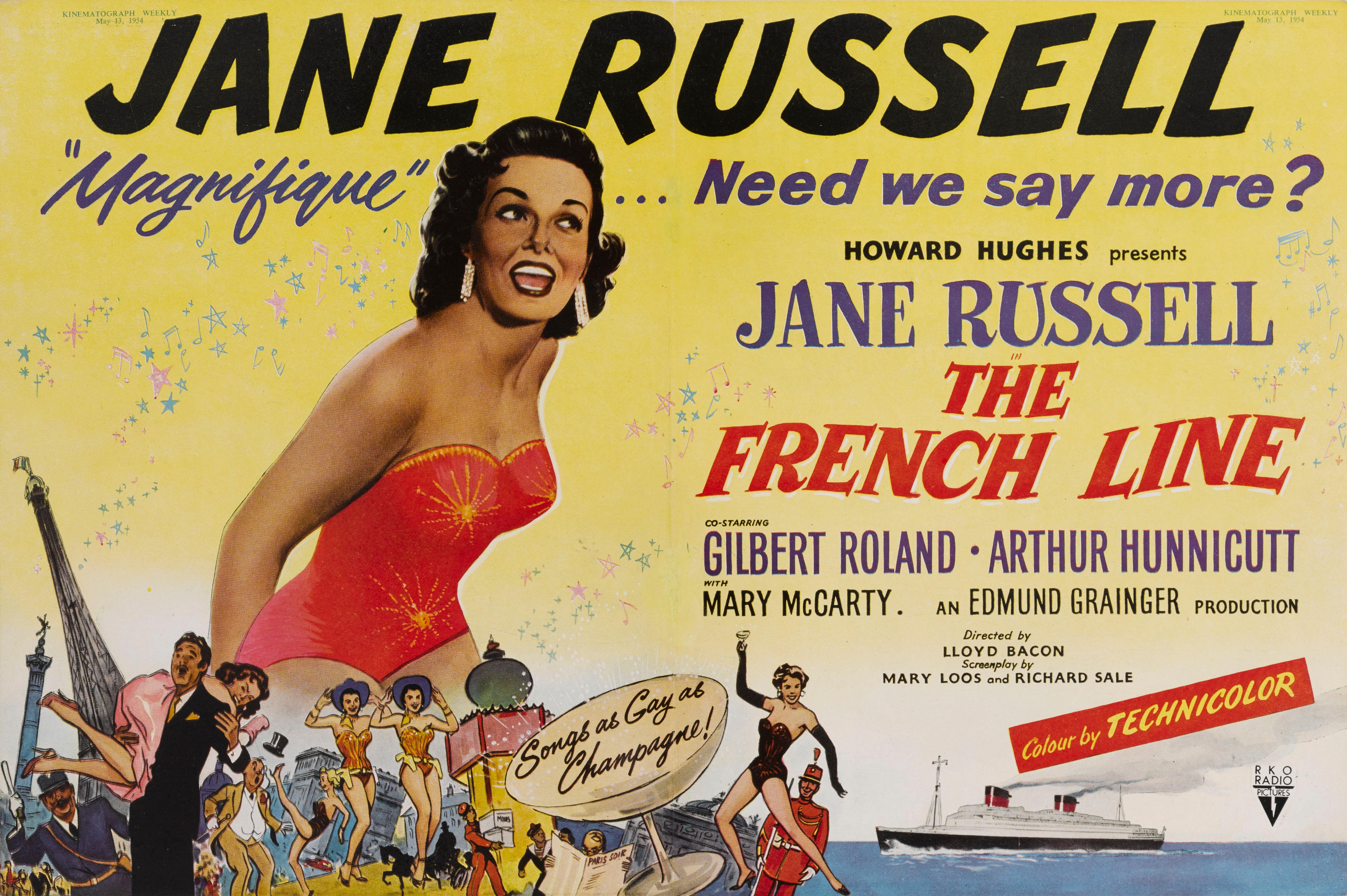 Anuncio comercial británico original de la comedia romántica de 1942 protagonizada por Jane Russell, Gilbert Roland y Arthur Hunnicutt.
La película fue dirigida por Lloyd Bacon.