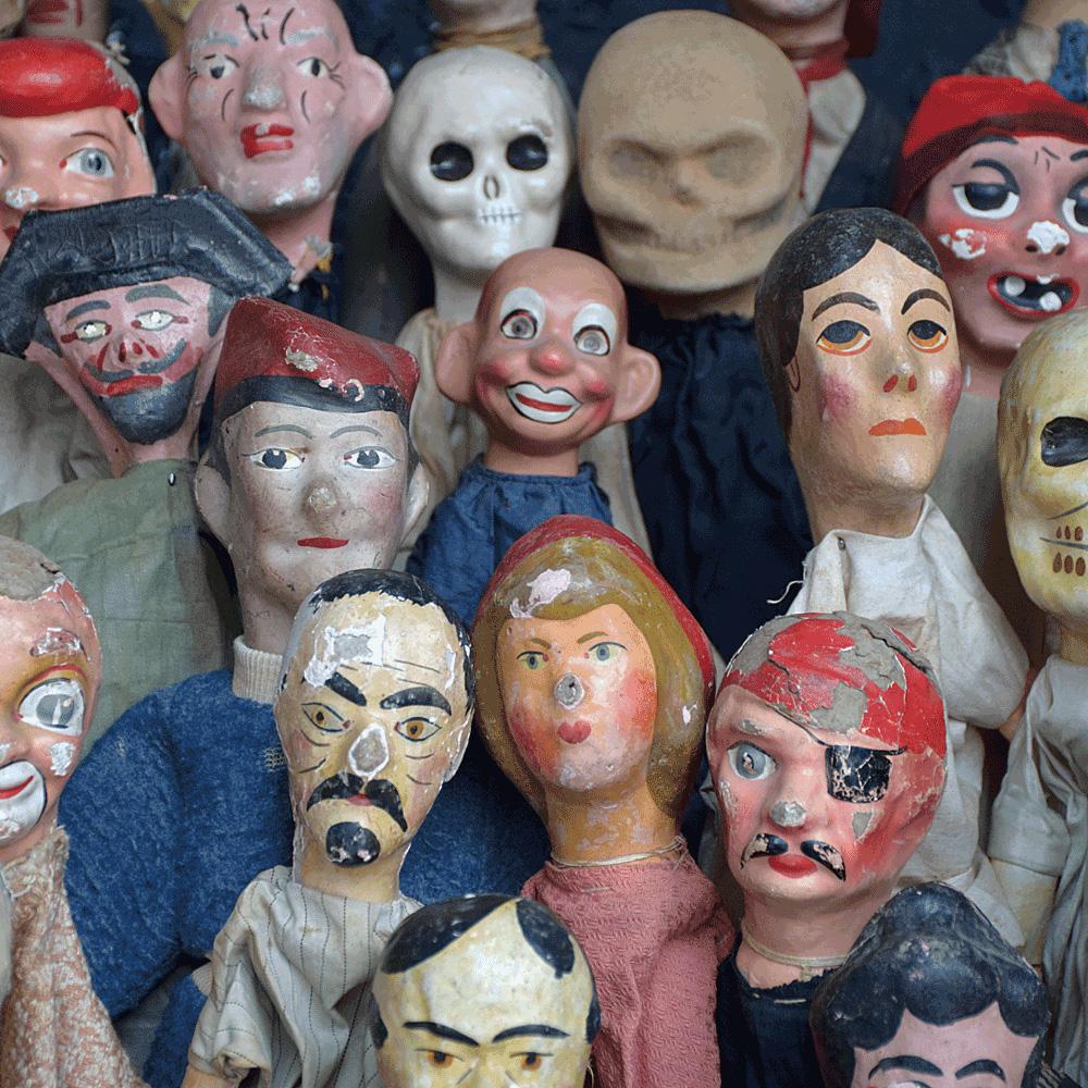 Folk Art French Puppeteer’s Collection