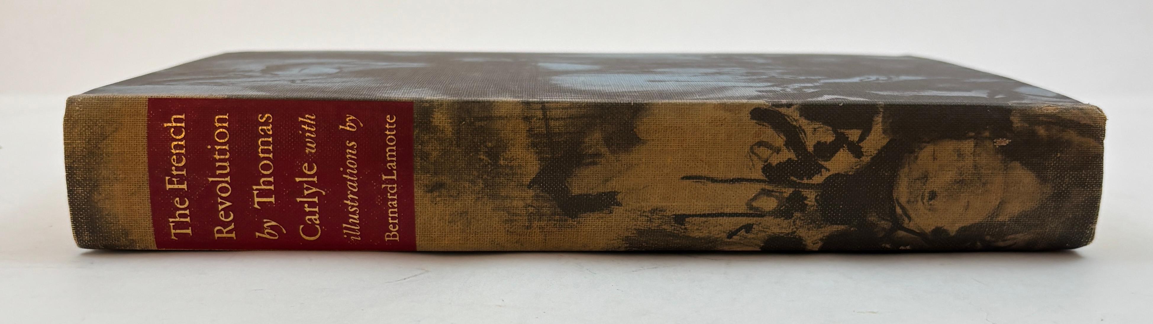 The French Revolution History by Thomas Carlyle Hardcover Book in Slipcase 1956 In Good Condition For Sale In North Hollywood, CA