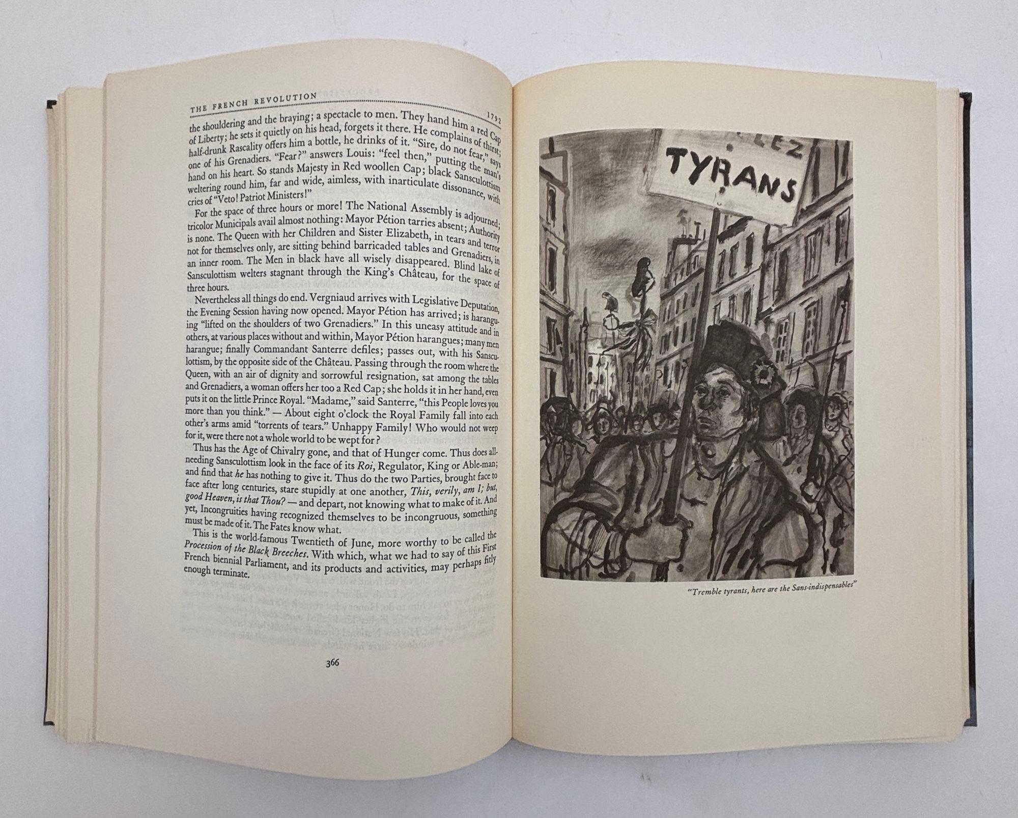 The French Revolution History by Thomas Carlyle Hardcover Book in Slipcase 1956 For Sale 3