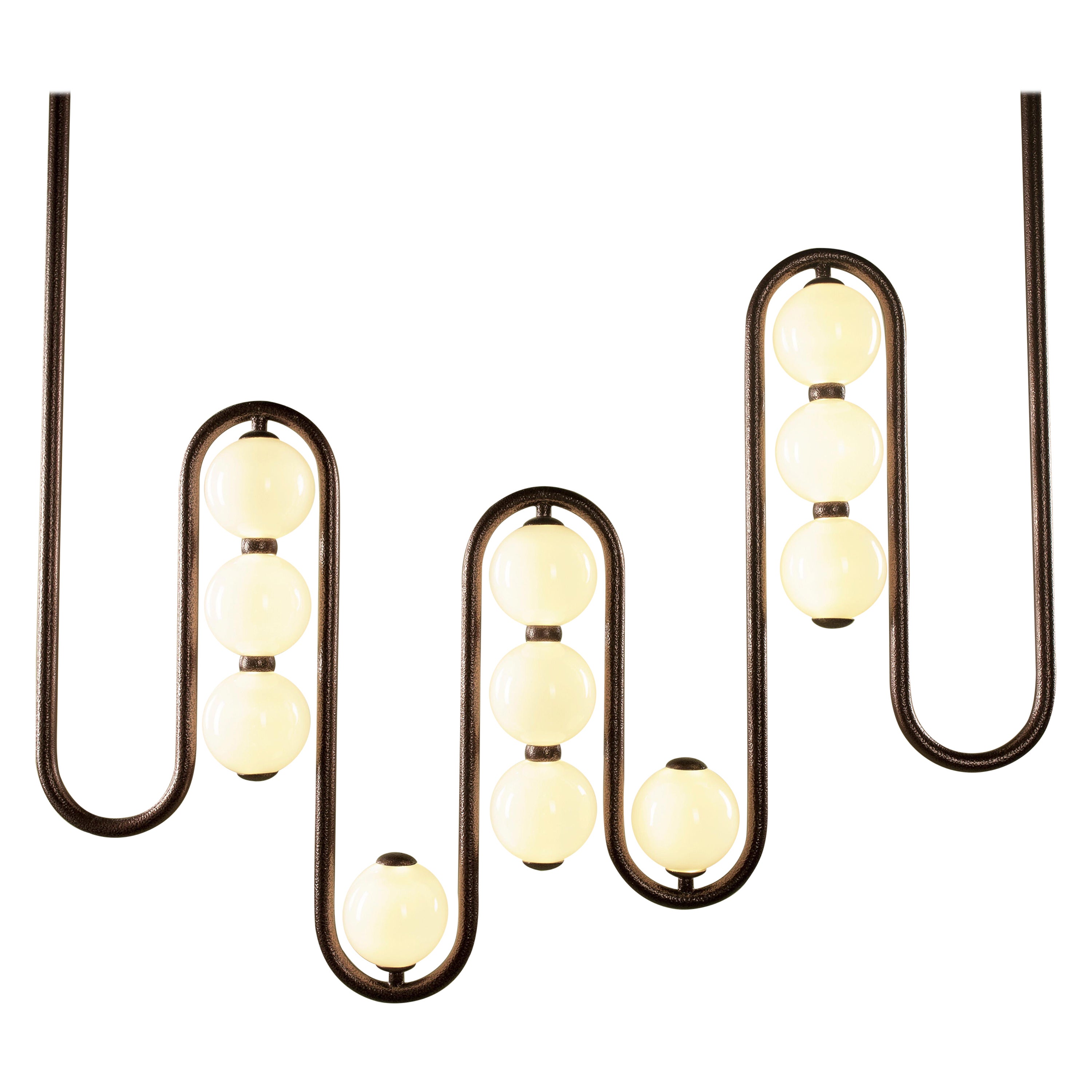 The Frequency Light with Integrated LED and Brass For Sale