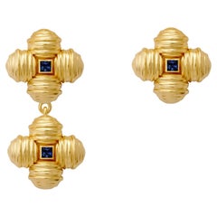 The Fresco Bloom Mismatch Earrings with Sapphires
