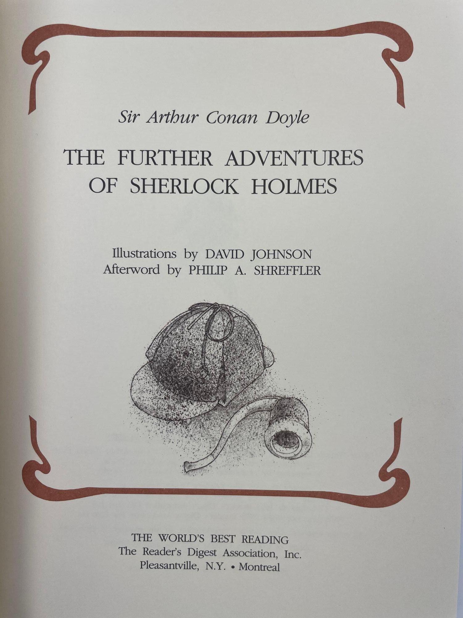 The Further Adventures of Sherlock Holmes by Arthur Conan Doyle 1993 In Good Condition For Sale In North Hollywood, CA
