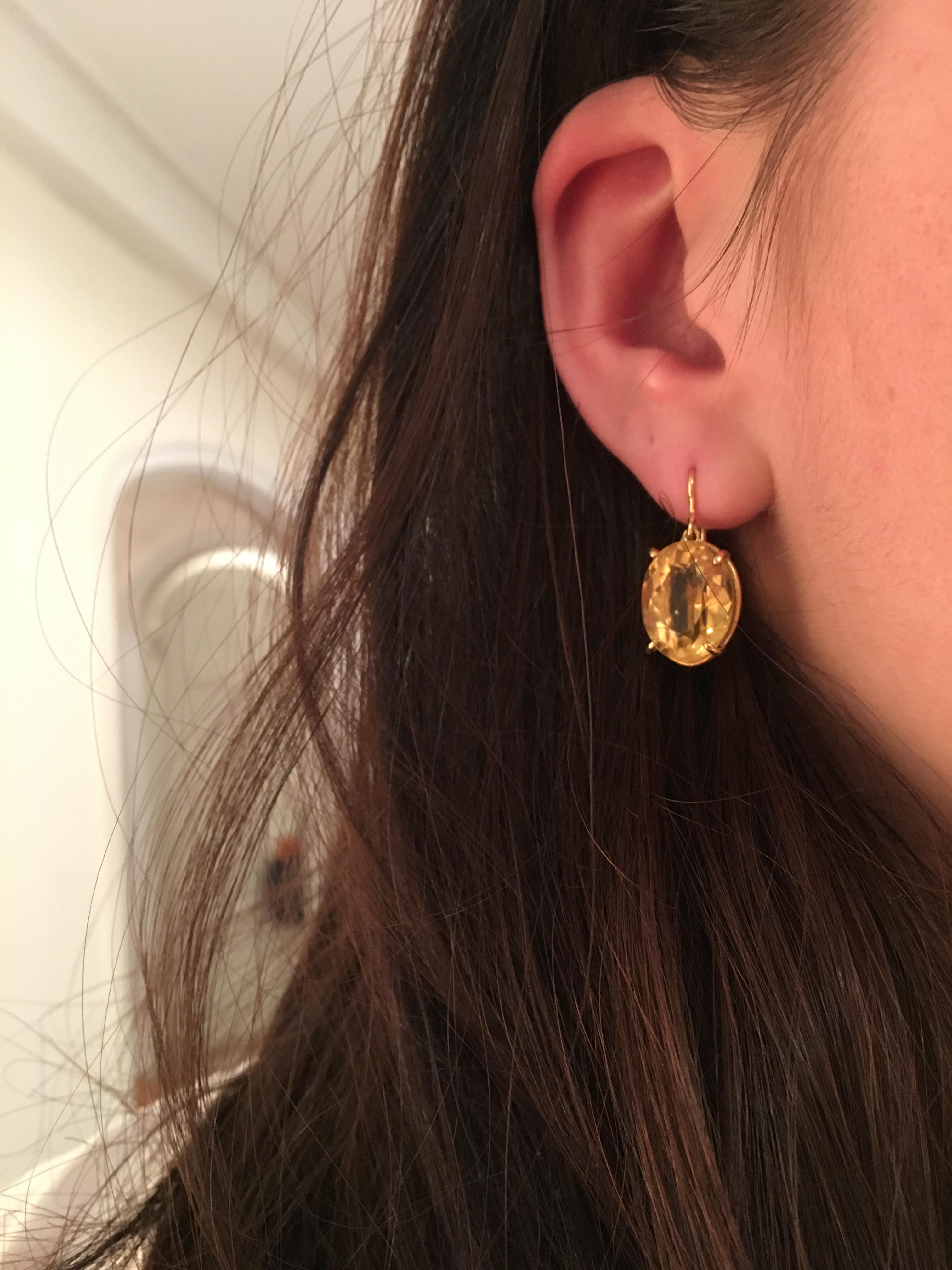 stone earrings hanging