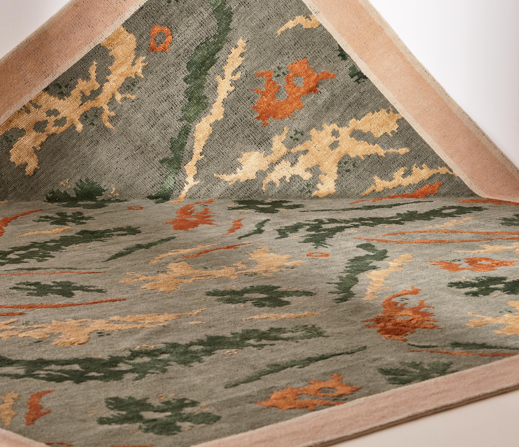 La Alfombra Gaia está inspirada en la diosa griega de la tierra. Presume de divertidos motivos abstractos y una impresionante paleta de colores que sin duda marcará la diferencia en cualquier espacio.

Este artículo se fabrica bajo pedido, por lo