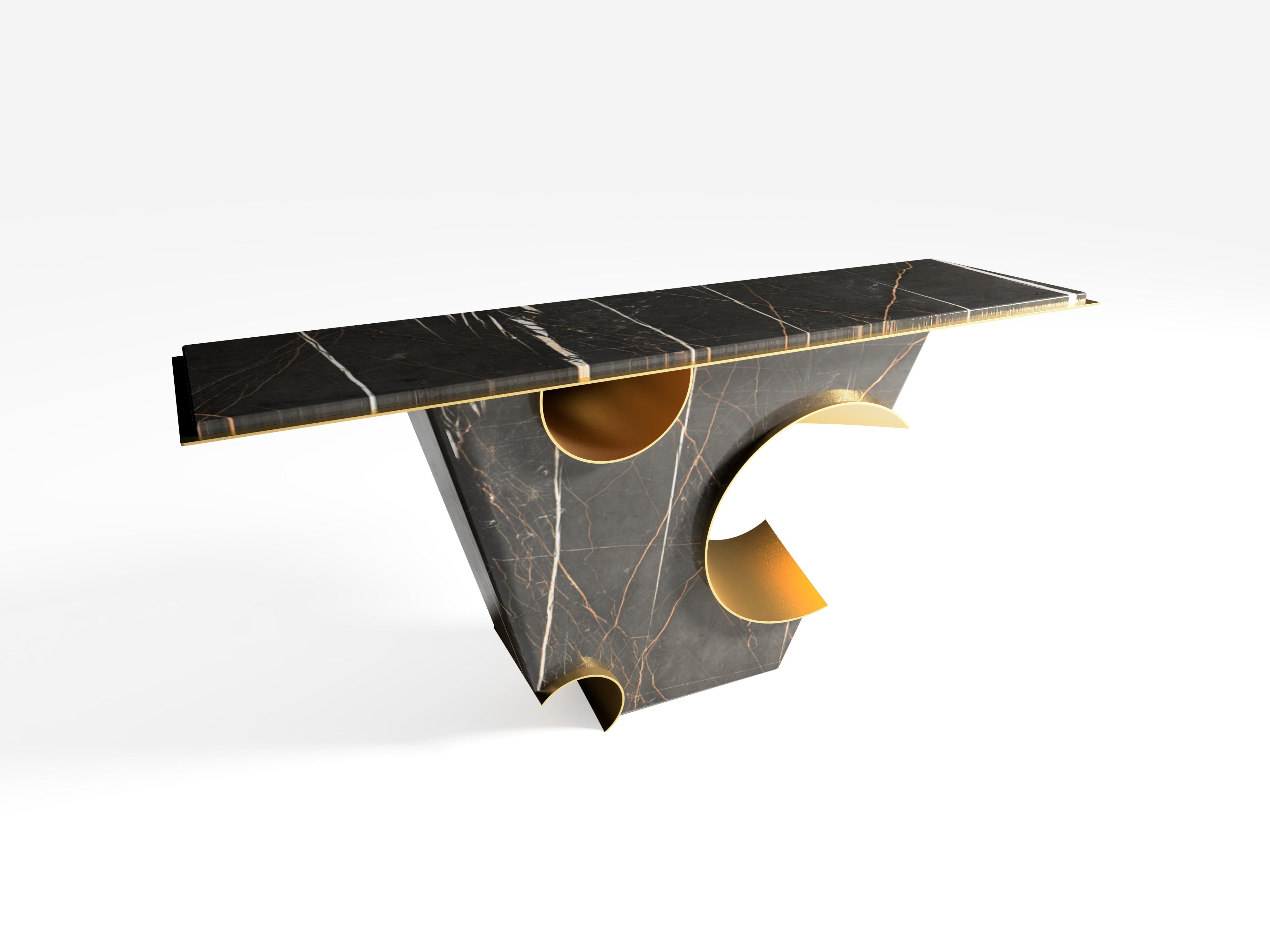 Hand-Crafted The Galactic Console Table, 1 of 1 by Grzegorz Majka For Sale