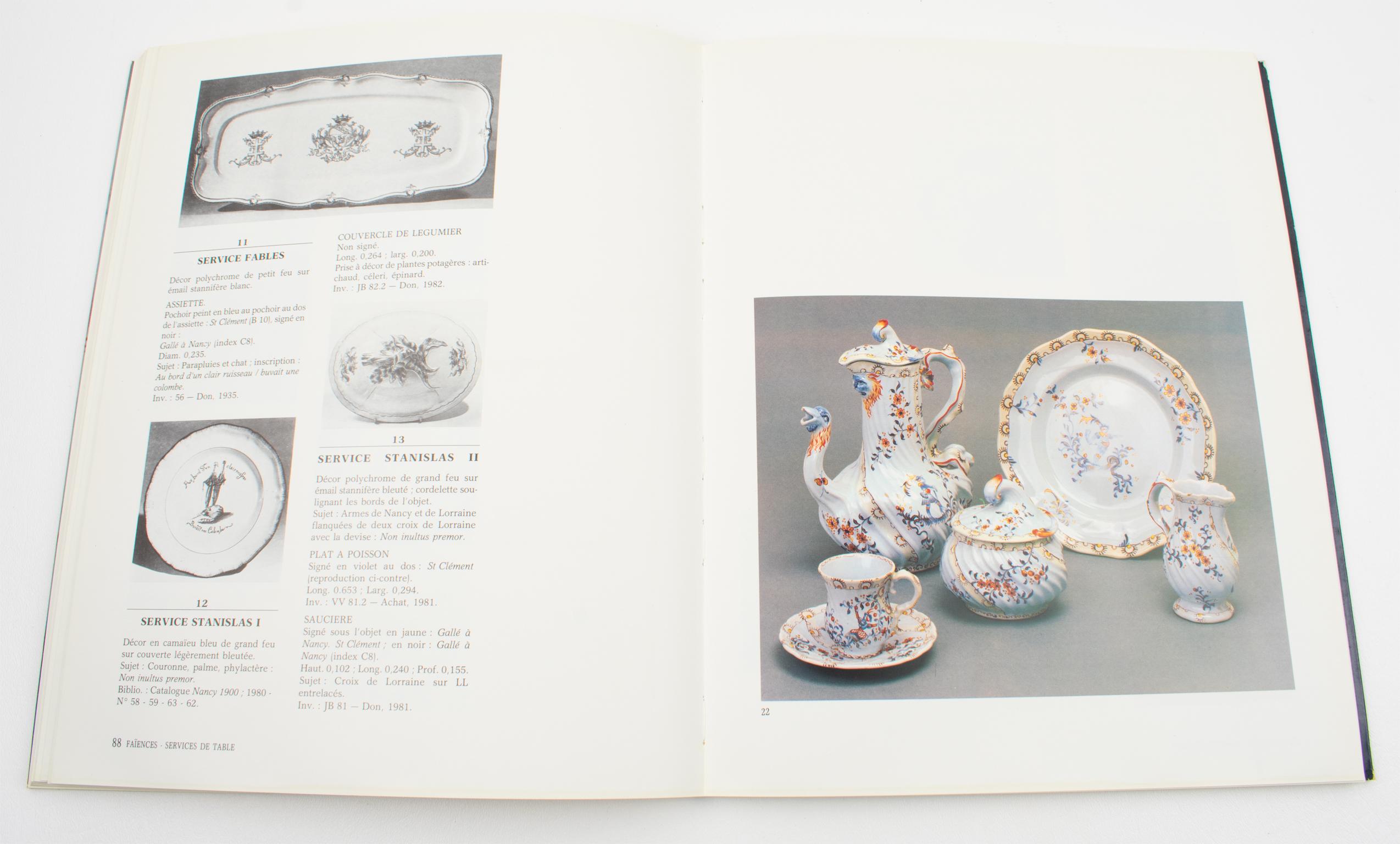 Paper The Gallé Ceramics, French Book by Musée de l'Ecole de Nancy, France 1984 For Sale