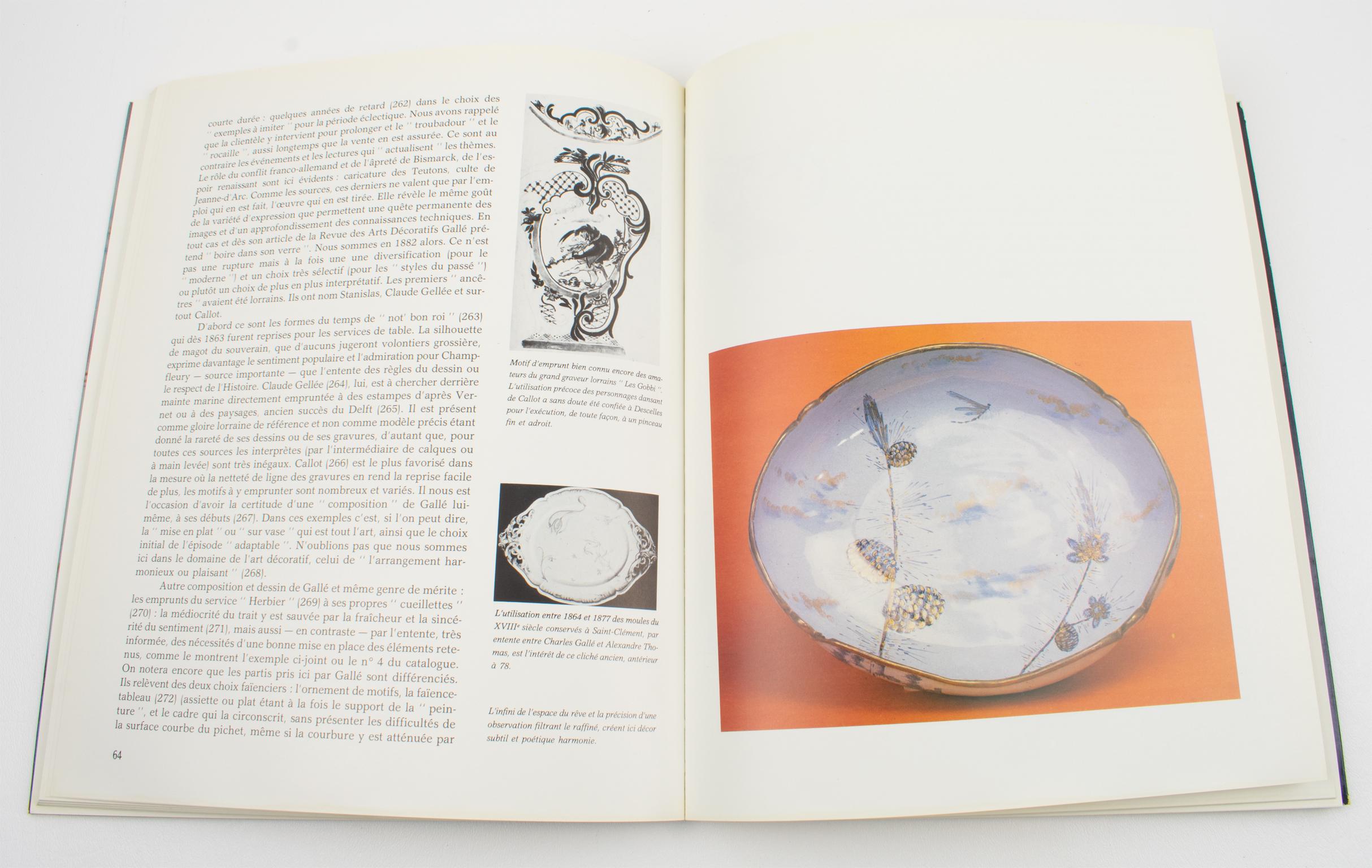 The Gallé Ceramics, French Book by Musée de l'Ecole de Nancy, France 1984 For Sale 2