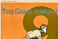 THE GAME IS WON IN THE 9th INNING Original Vintage Mather Work Incentive Poster