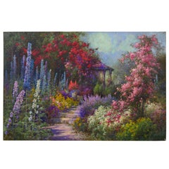 “The Garden Bungalow” English Oil Painting by Alfred Fonteville de Breanski Jr