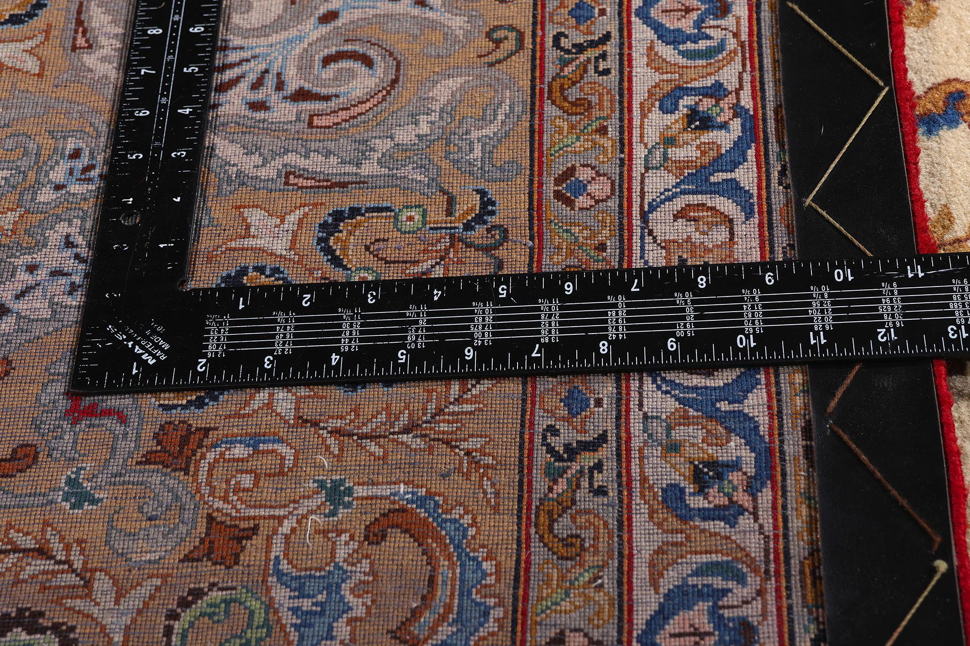 Der Garten der Ewigkeit: Ein signierter Vintage Persischer Kashan Teppich von edler Raffinesse im Angebot 3