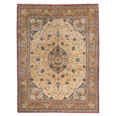 Der Garten der Ewigkeit: Ein signierter Vintage Persischer Kashan Teppich von edler Raffinesse