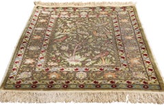The Garden of Paradise: A Signed Turkish Silk Hereke Tree of Life Masterpiece