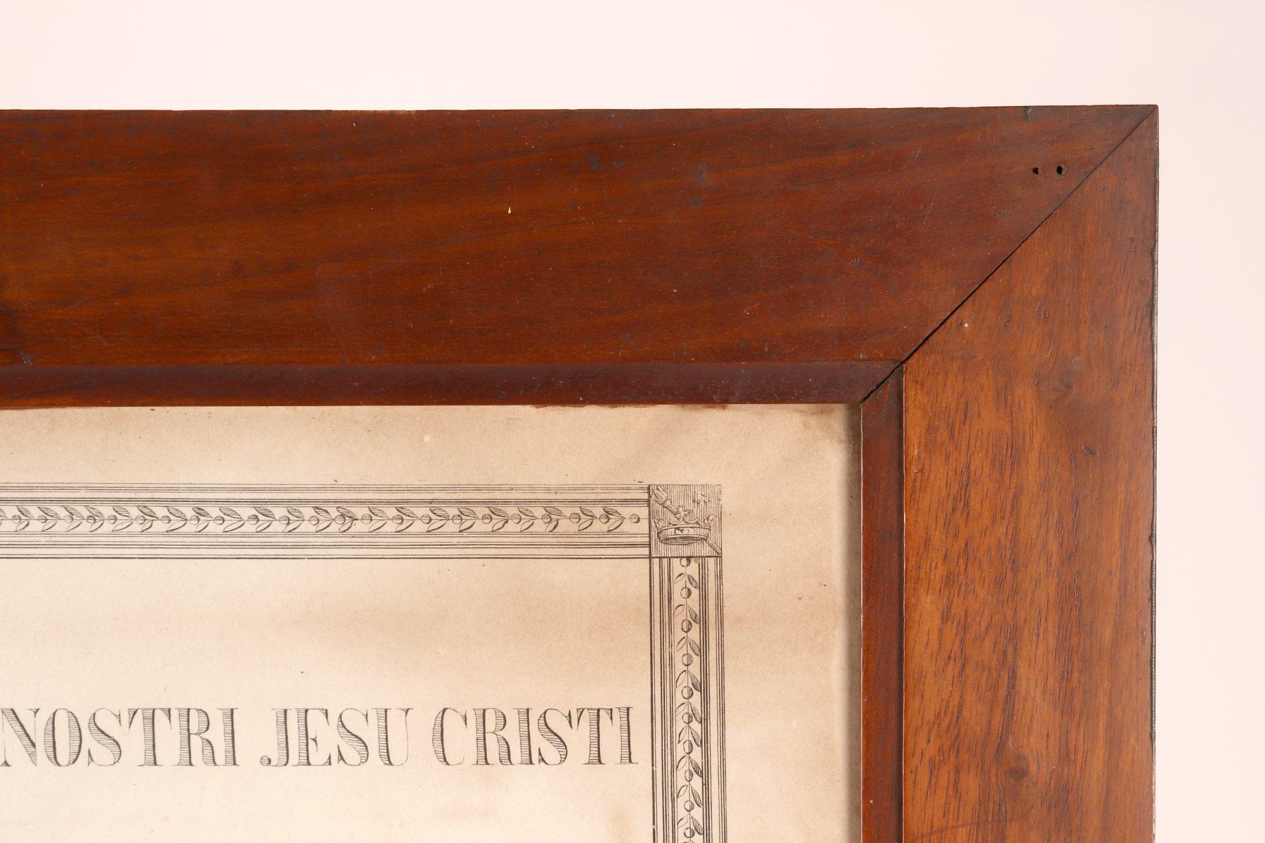 The Genealogy of Jesus, print on Italian paper from 1820. en vente 6