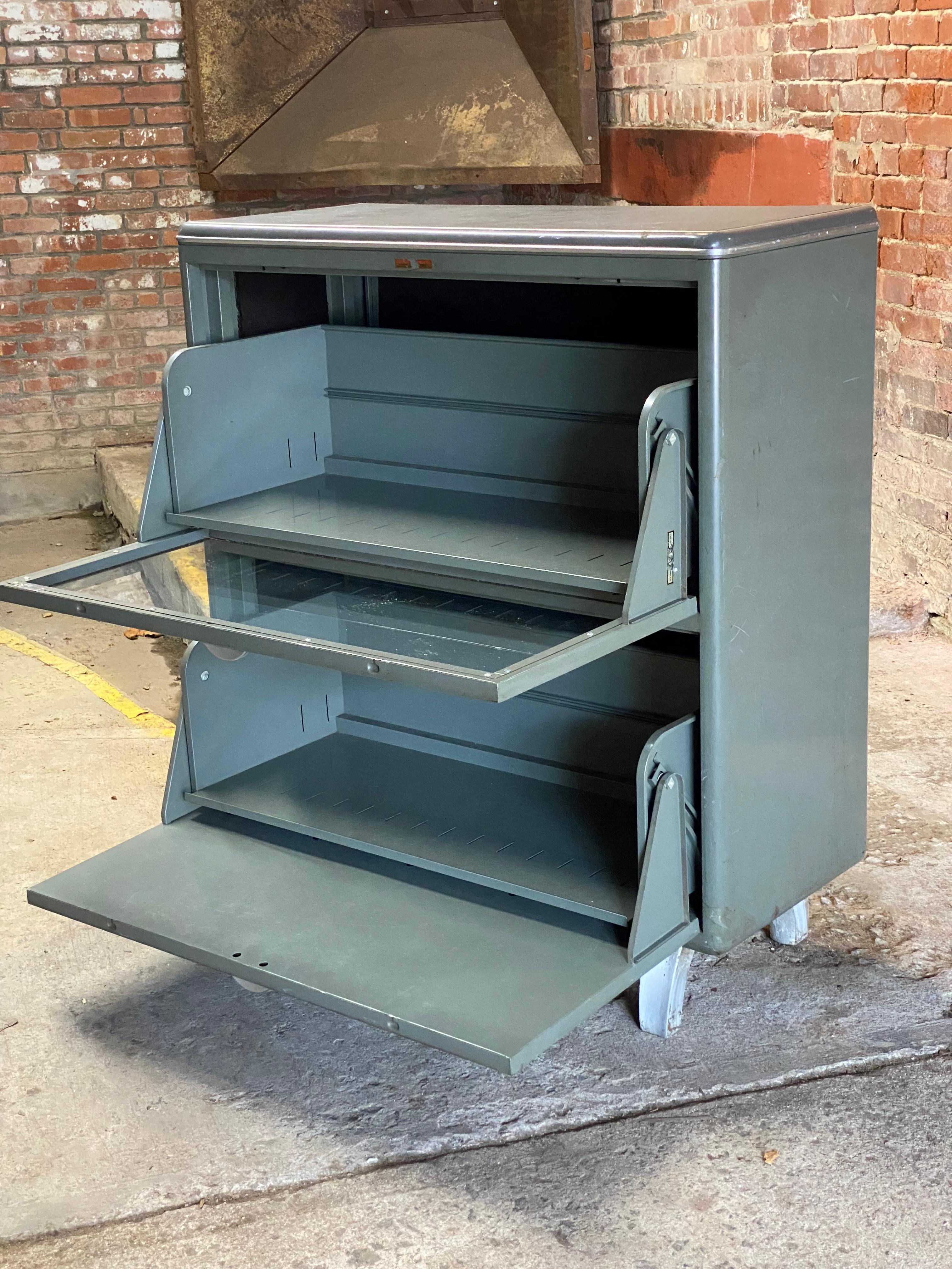 American The General Fireproofing Mode-Maker Gray Industrial Steel Bookcase