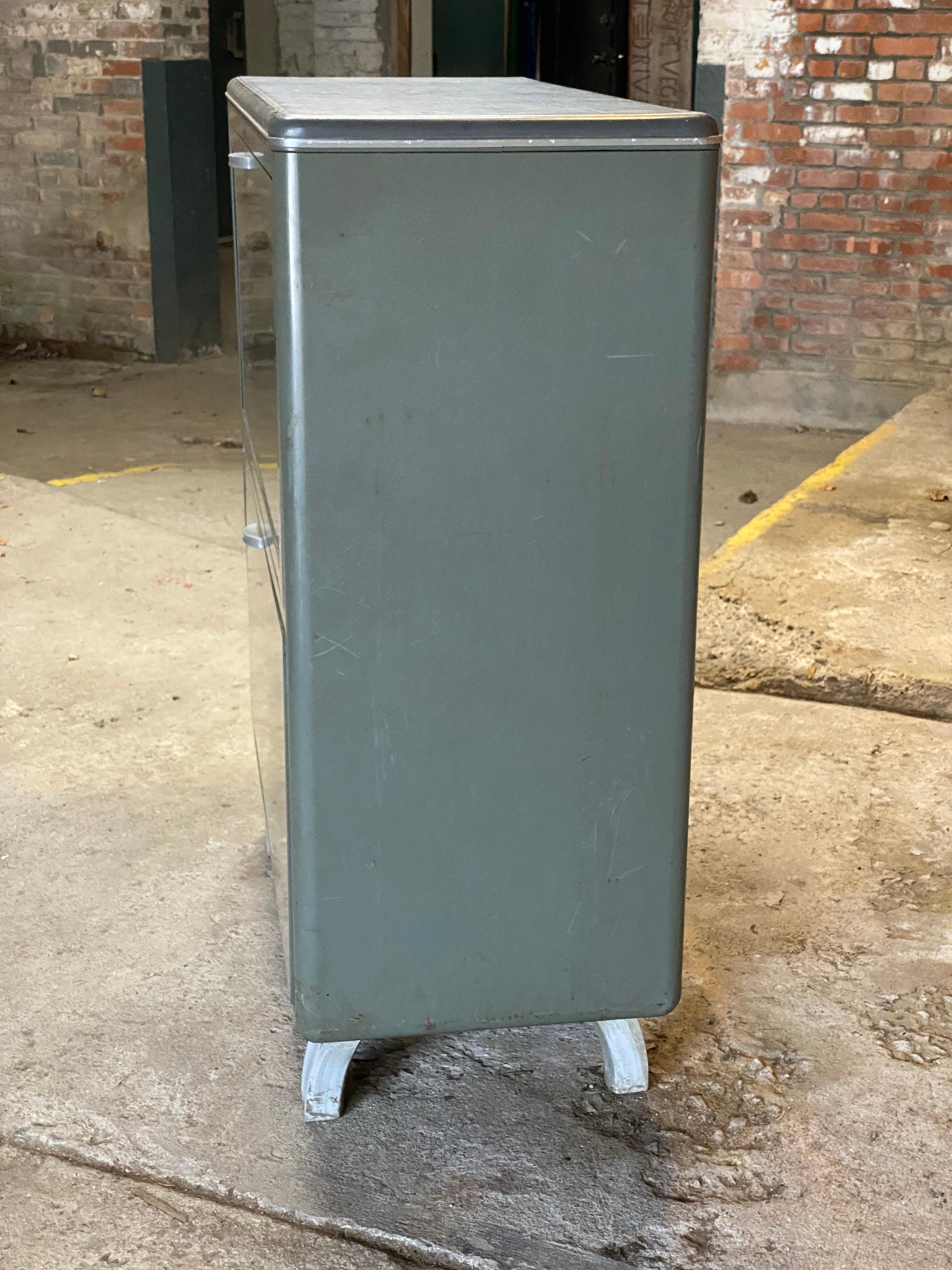 Mid-20th Century The General Fireproofing Mode-Maker Gray Industrial Steel Bookcase