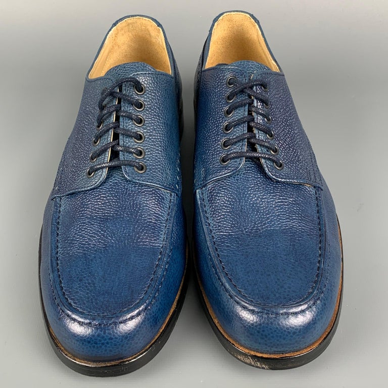 THE GENERIC MAN Size 10 Royal Blue Leather Lace Up Shoes at 1stDibs ...