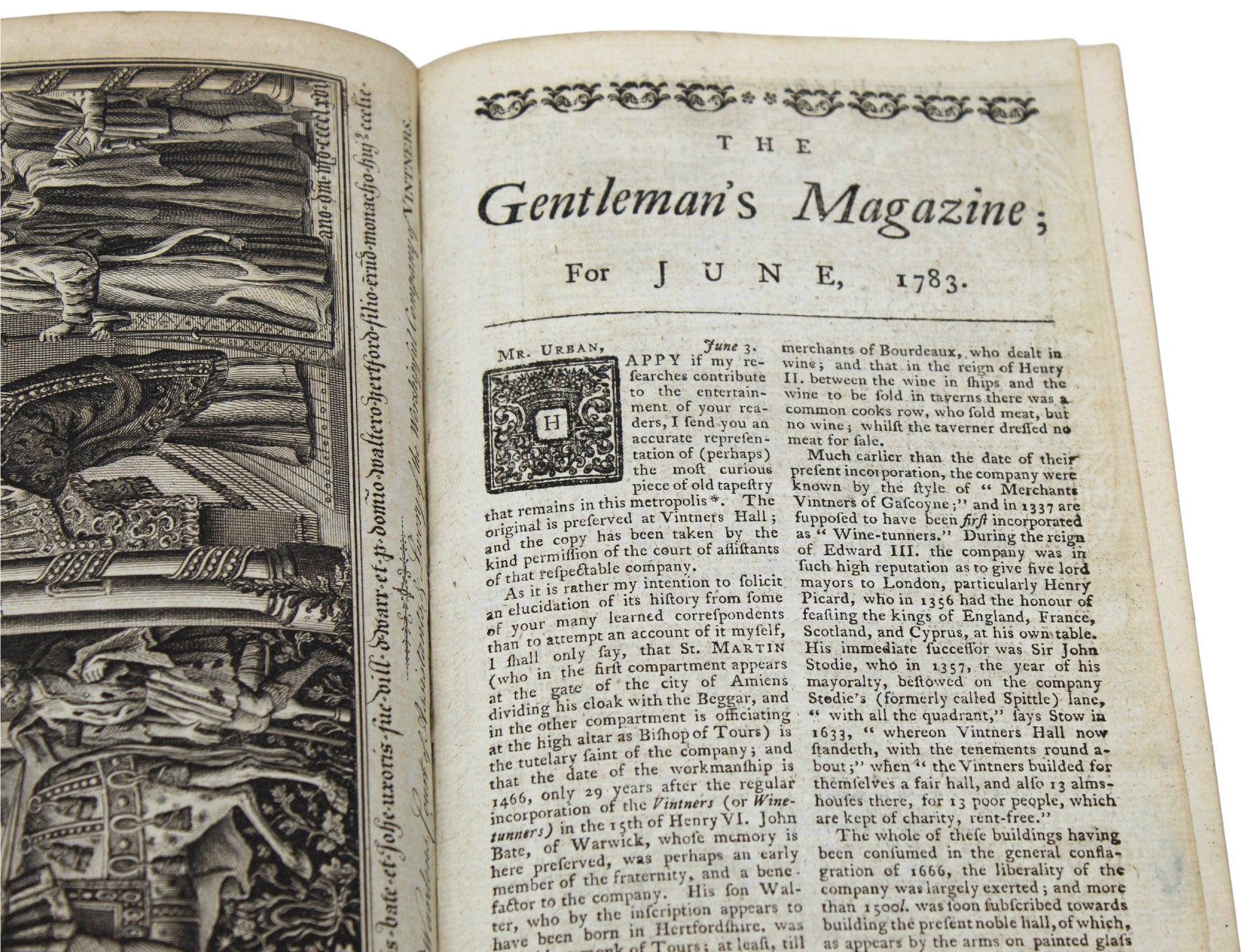 The Gentleman's Magazine, avec la résolution du drapeau de 1777, juin 1783 en vente 2