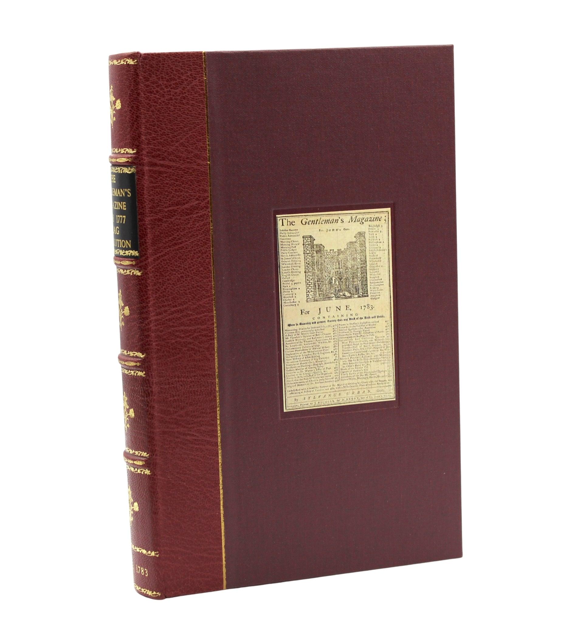Embossé The Gentleman's Magazine, avec la résolution du drapeau de 1777, juin 1783 en vente