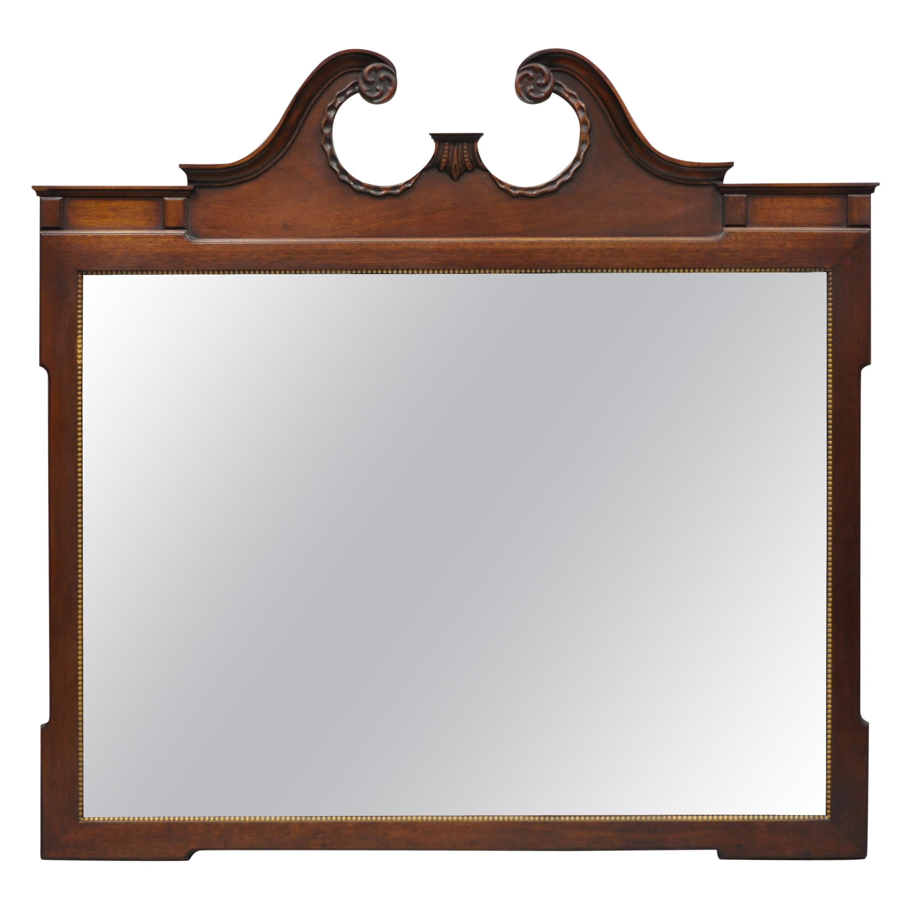 The Georgetown Galleries Mahogany Chippendale Broken Arch Dresser Wall Mirror